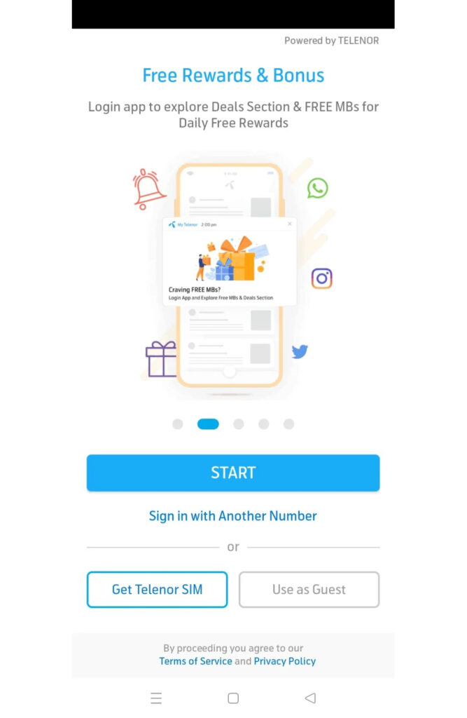 Log In with Your Telenor SIM