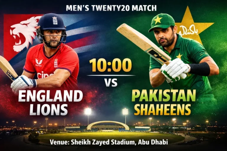 England Lions vs Pakistan Shaheens Match Prediction | T20 Abu Dhabi Showdown