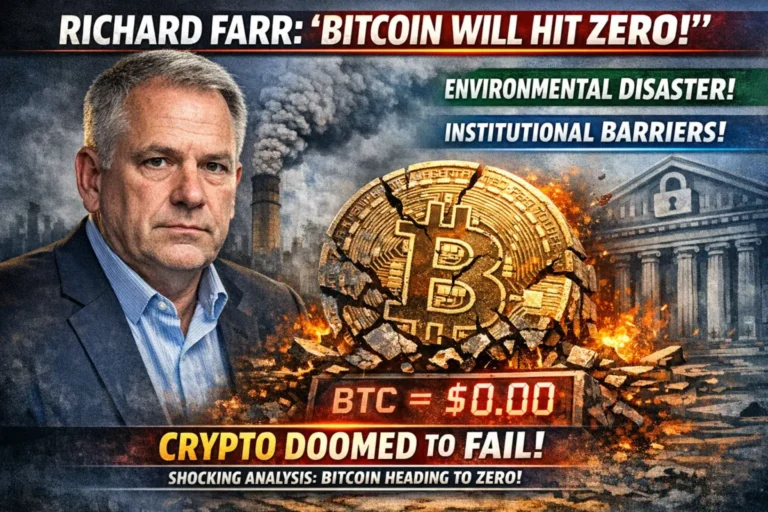 Richard Farr predicts Bitcoin will hit zero. Environmental concerns and institutional barriers doom the cryptocurrency according to this shocking analysis.
